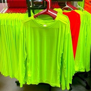Long sleeve neon shirts orange & lime